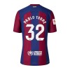 Maillot de Supporter FC Barcelone Pablo Torre 32 Domicile 2023-24 Pour Enfant